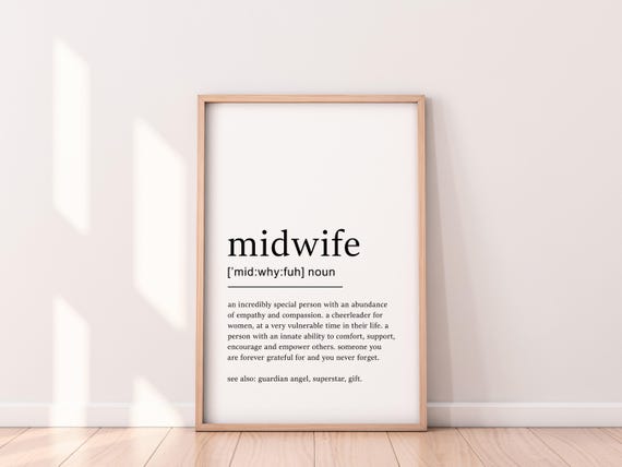 Midwife Definition Print Student Midwife Gift Student Midwife Graduation Midwife Thank You Breastfeeding Printables