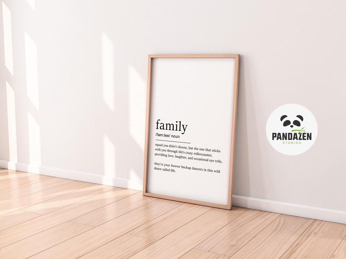 Family Definition Poster, Dictionary Style Art Print - Image 6