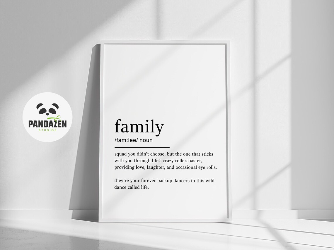Family Definition Poster, Dictionary Style Art Print - Image 4