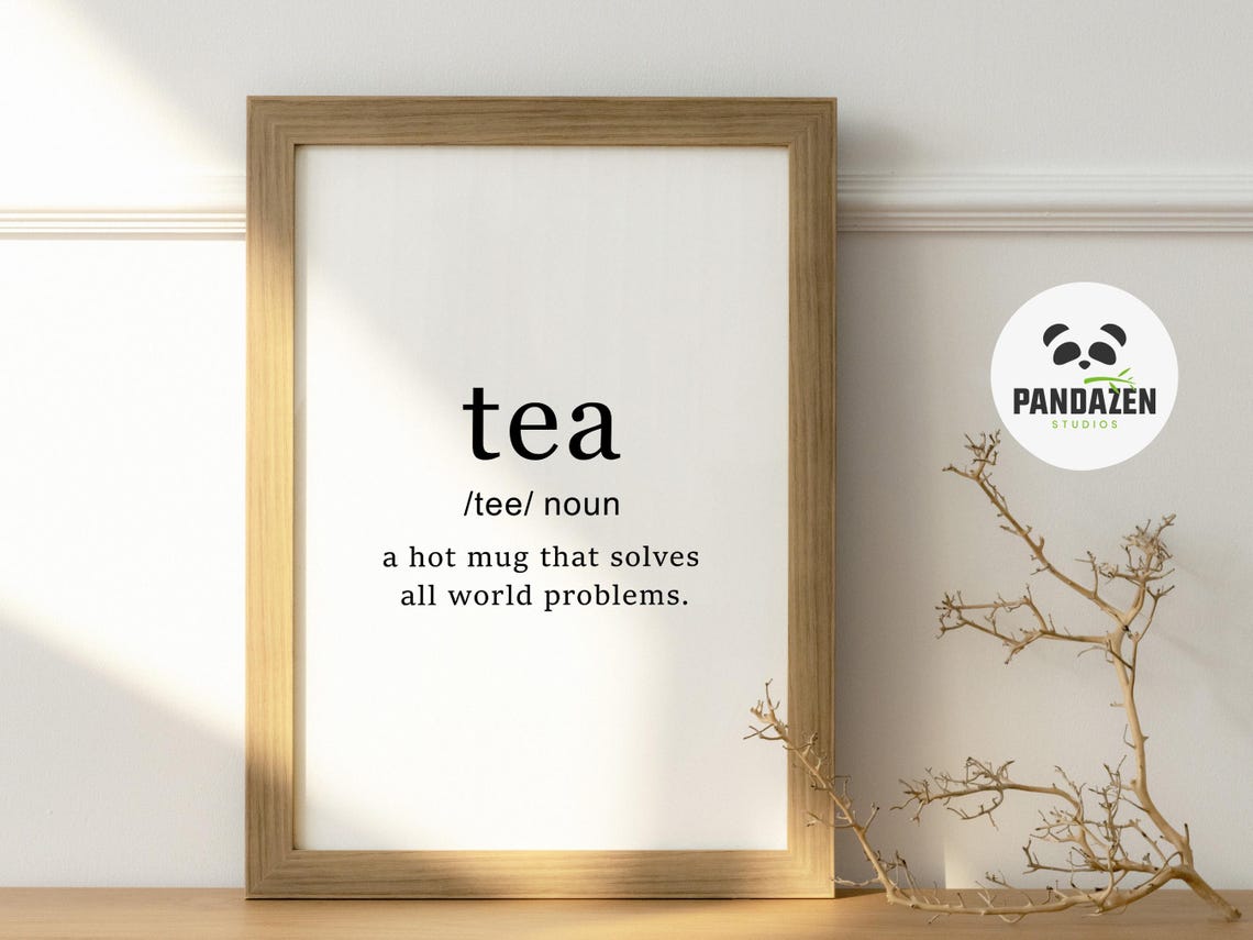 Tea Dictionary Definition Funny Tea Lover Kitchen Quote Poster - Image 5