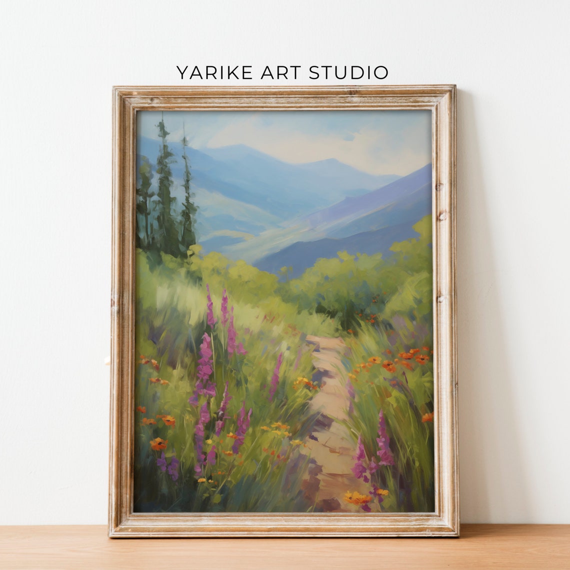 Mountain Wildflower Trail Purple Lupines Blue Peaks Spring Poster - Image 4