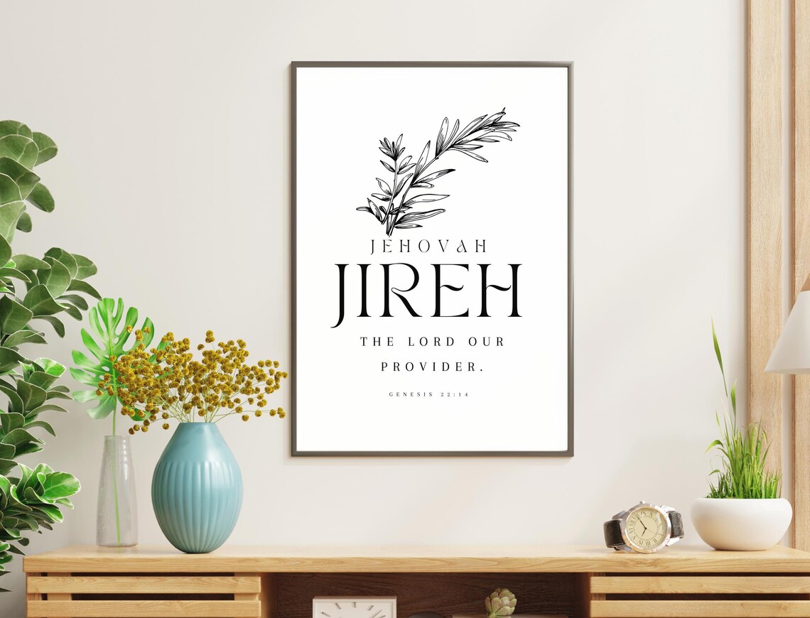 Jireh Names of God Christian Minimalist Art Print - Image 2