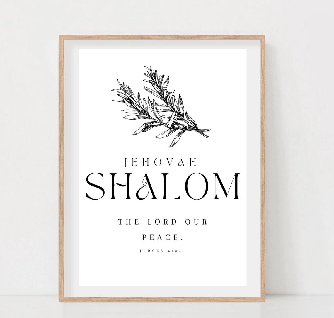 Jehovah Shalom The Lord Our Peace Judges 624 Hebrew Name Art Poster - Image 2