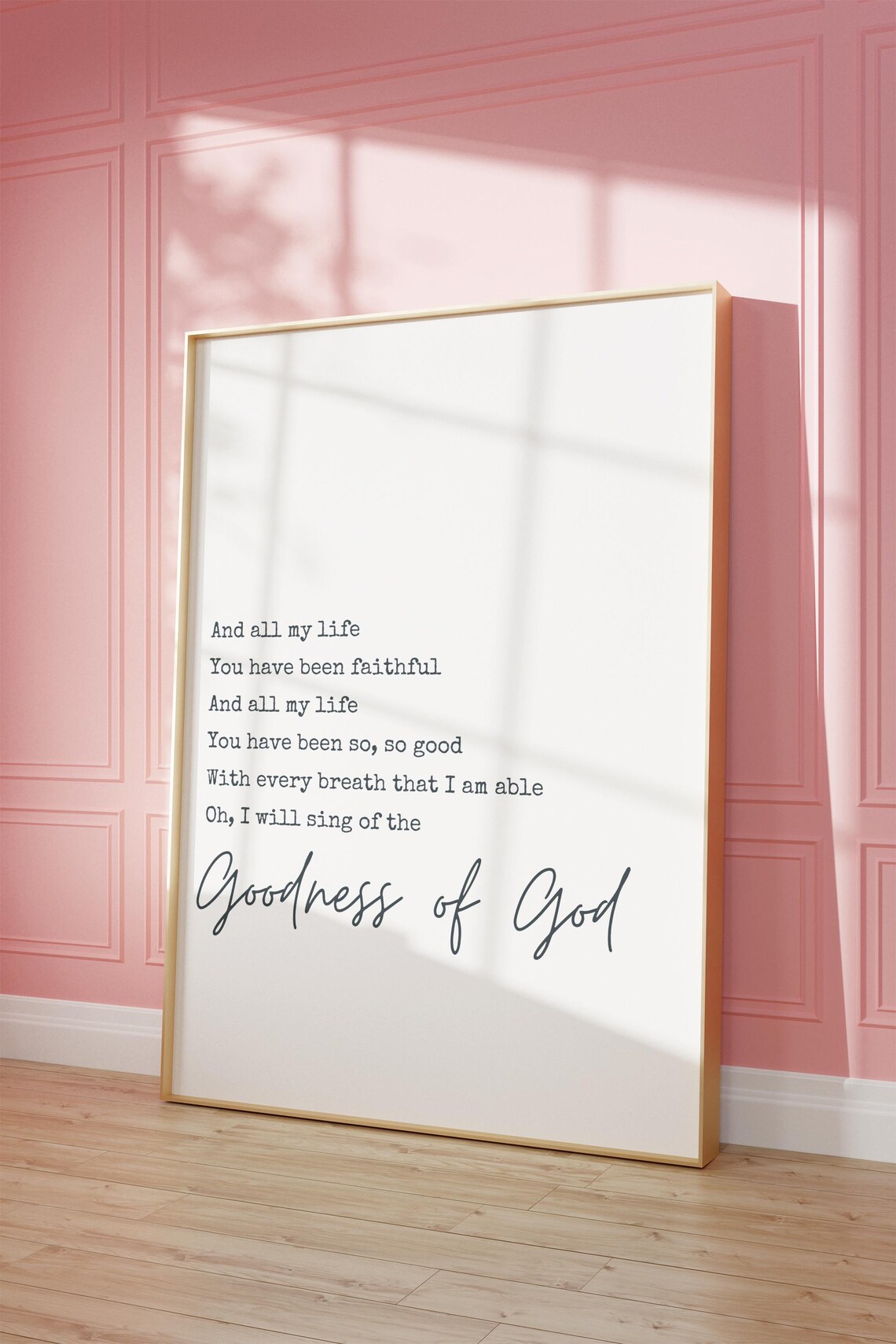 Goodness Of God Lyric Christian Praise Song Art Print