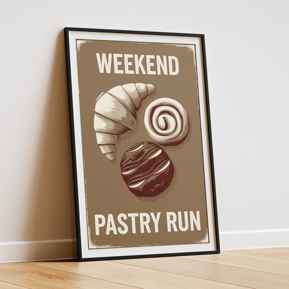 Weekend Pastry Croissant, Minimalist Kitchen Decor - Image 4