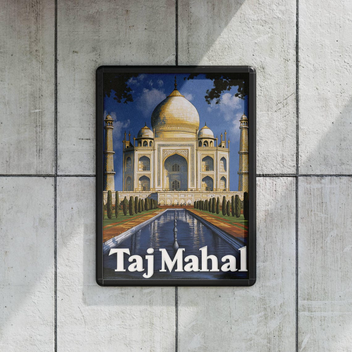 Taj Mahal, Iconic Indian Landmark Travel Poster - Image 2