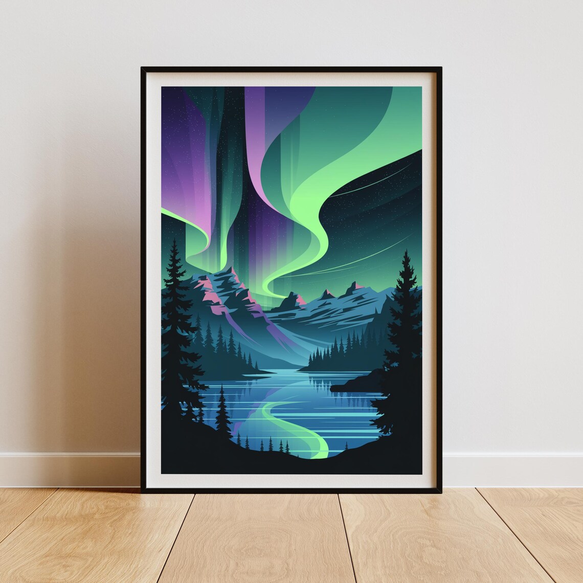 Northern Lights, Jasper National Park Art Print - Image 2