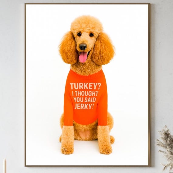 Poodle Thanksgiving Wall Art Mom Gift Photography Printnursery Room Decor Poster For Poodles Owners