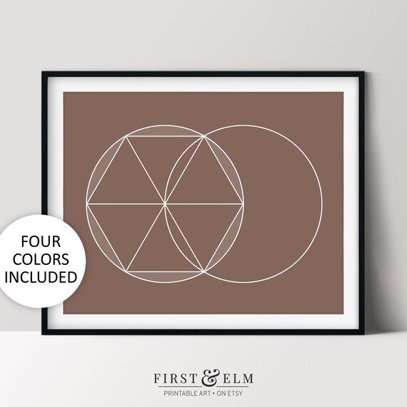 Euclidean Geometry Minimalist Mathematics Art Print