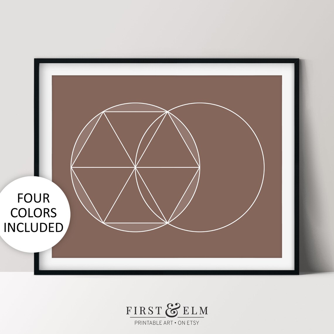 Euclidean Geometry Minimalist Mathematics Art Print