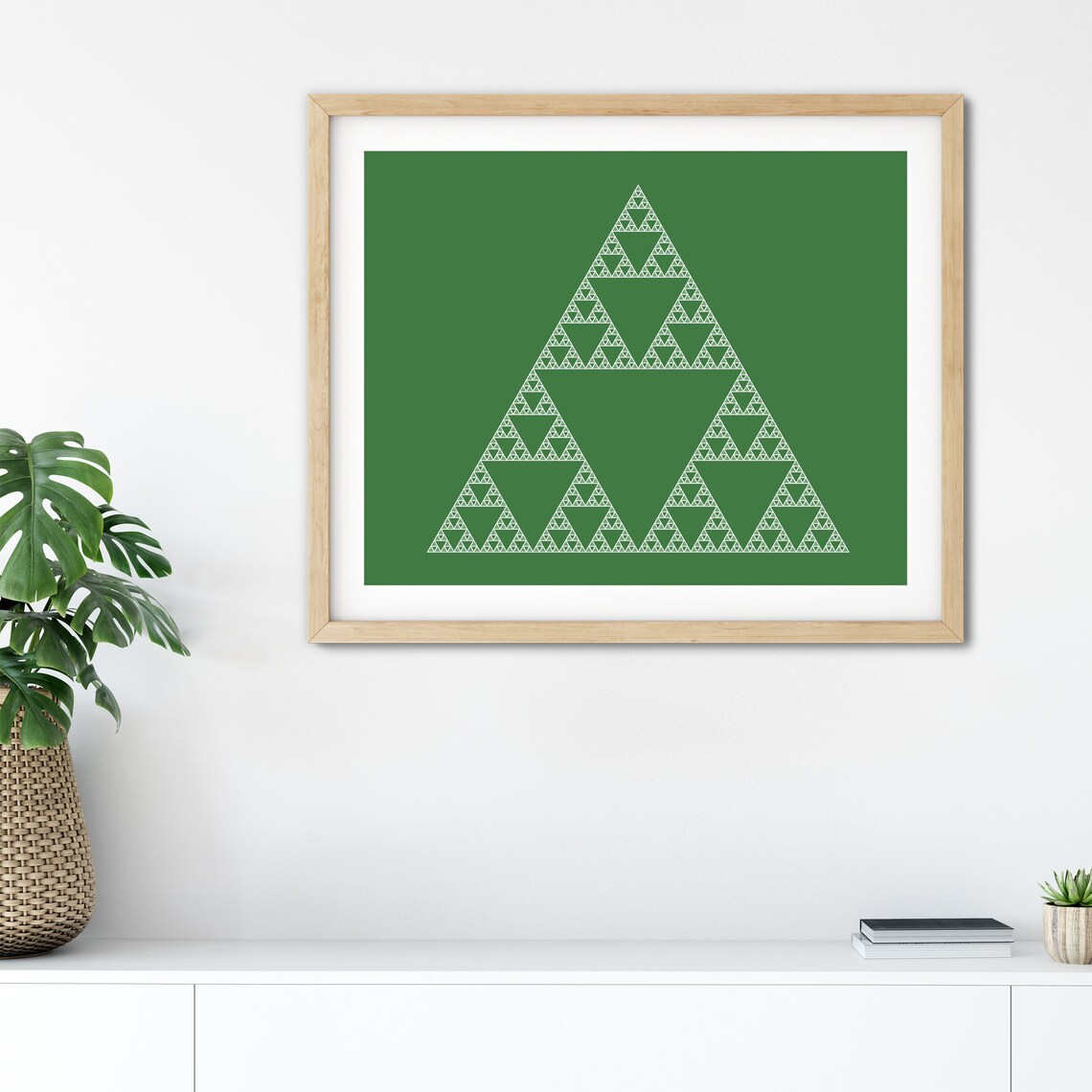 Sierpinski Triangle Fractal Art Print, Modern Science - Image 2