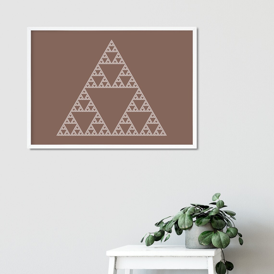 Sierpinski Triangle Fractal Art Print, Modern Science - Image 3