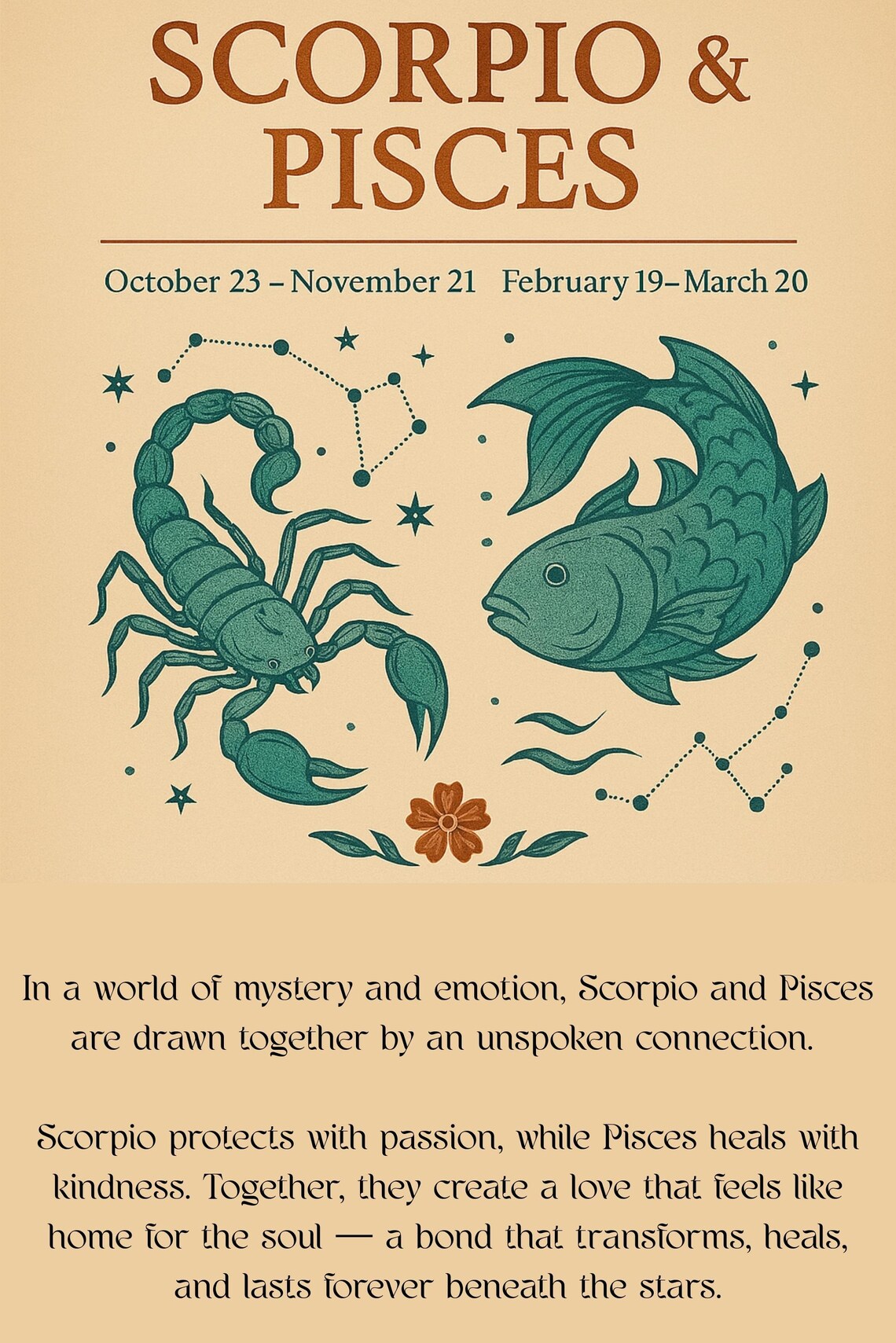Scorpio And Pisces Zodiac Compatibility Poster - Image 5