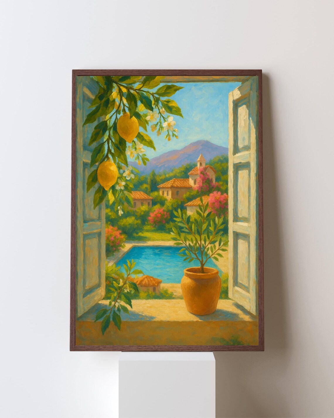 Mediterranean Pool View Lemon Tree, Italian Summer