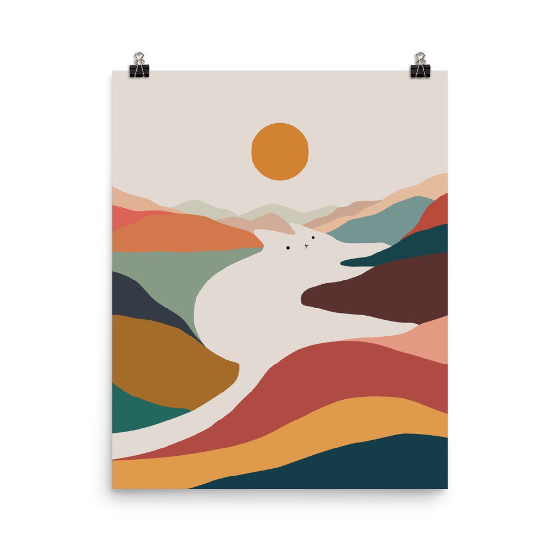 Cat Landscape 190 Art Print