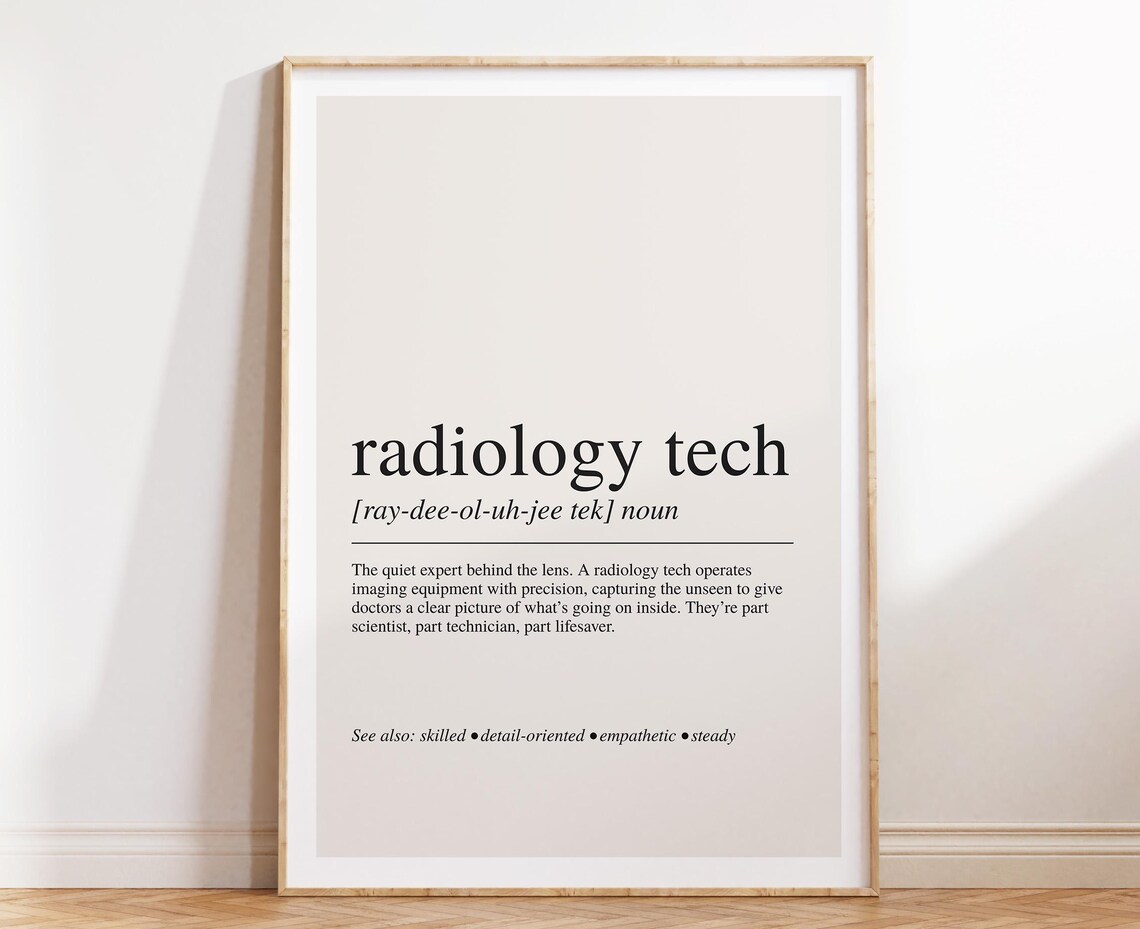 Radiology Tech Definition Modern Healthcare Art Print