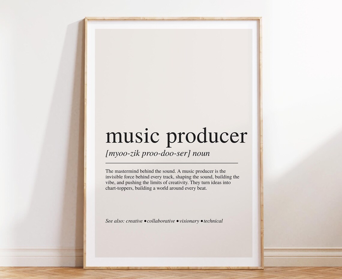 Music Producer Definition Print, Studio Career