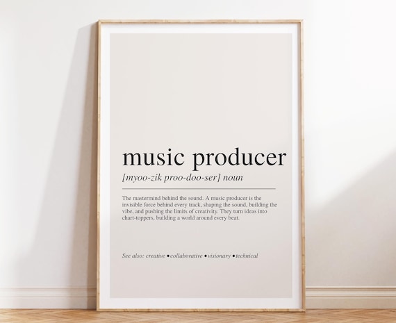 Music Producer Definition Print, Studio Career