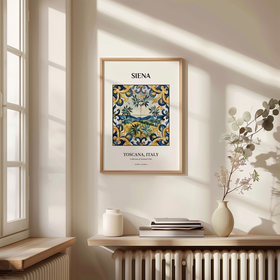 Siena Tuscany Italy Tuscan Hills Tile Landscape Home Decor Poster - Image 3