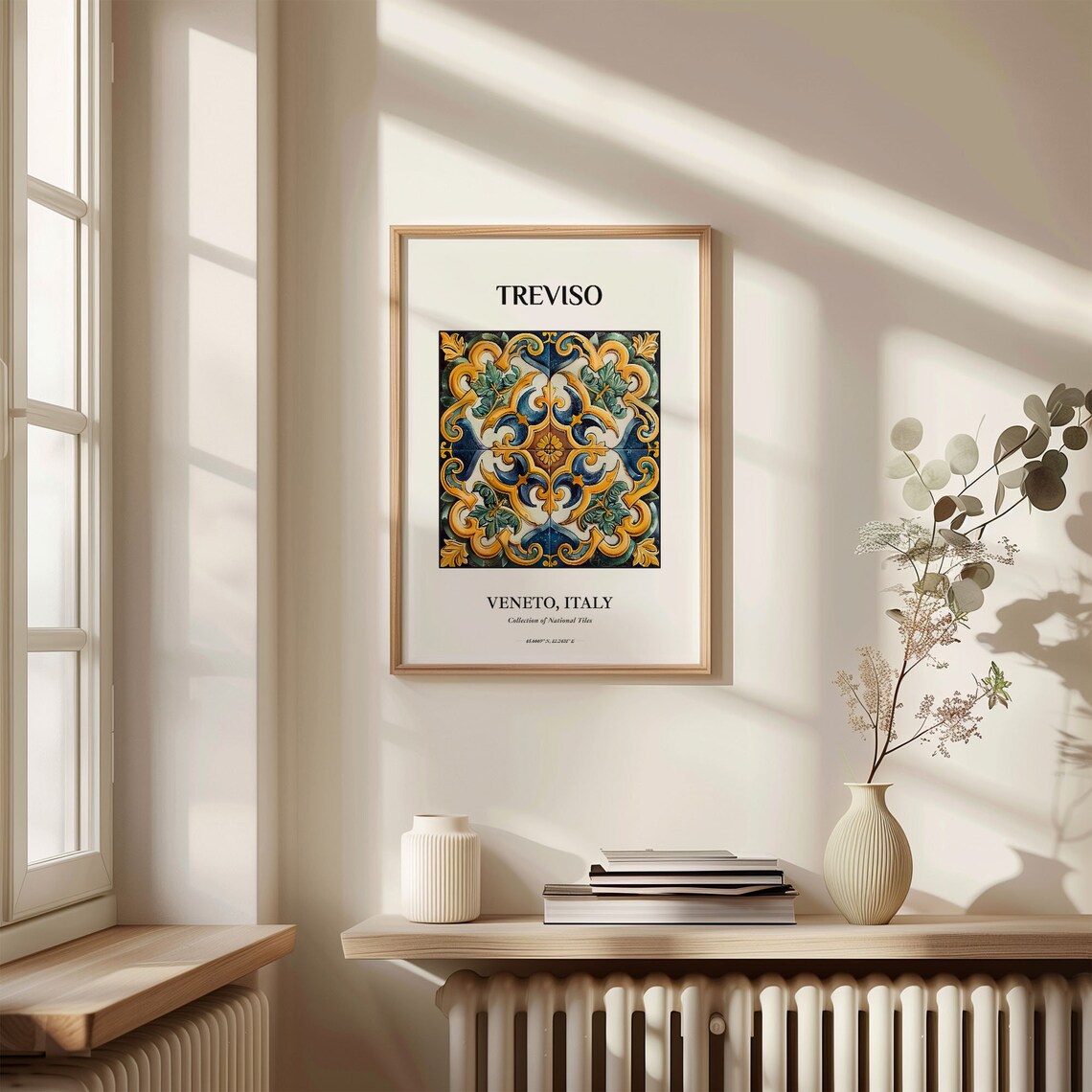 Treviso Italy Veneto Baroque Gold Tile Art Travel Poster Decor - Image 3