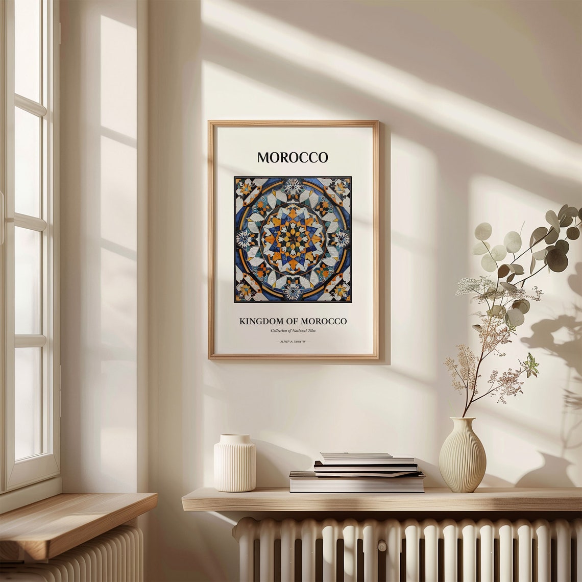 Morocco Geometric Mosaic Star Medallion Pattern Tile Art Poster - Image 3