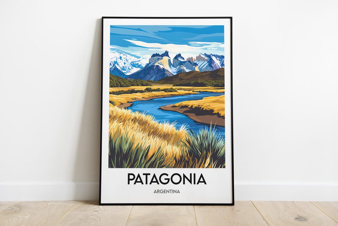 Patagonia Poster Argentina Print Illustration