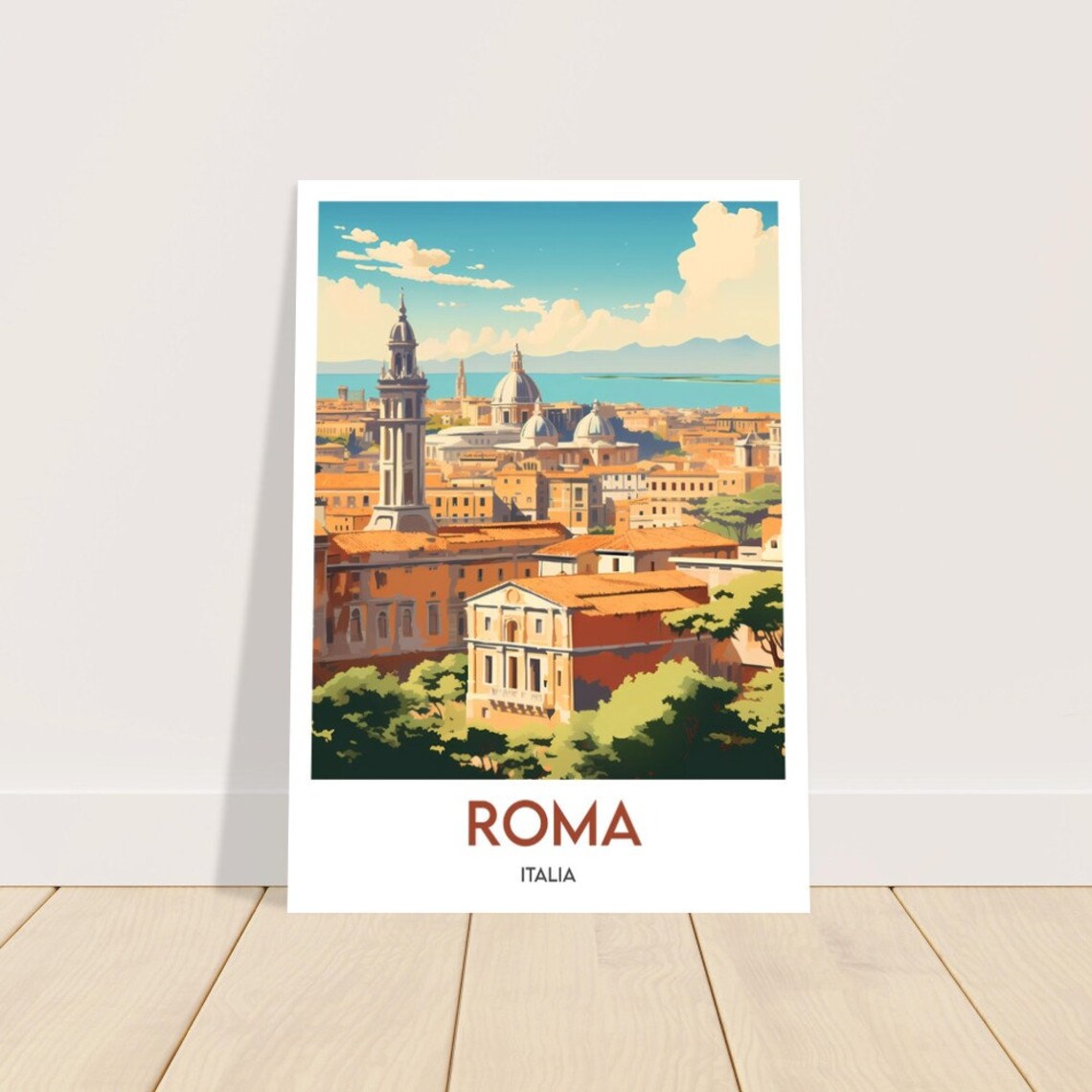 Rome Minimalist Illustration Travel Poster, Italy - Image 2