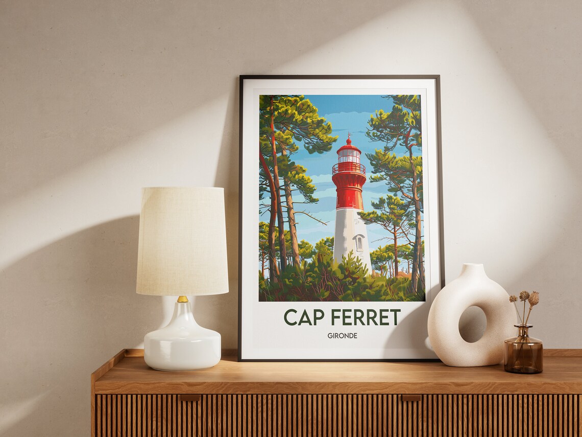 Cap Ferret Lighthouse Travel Poster - Image 2
