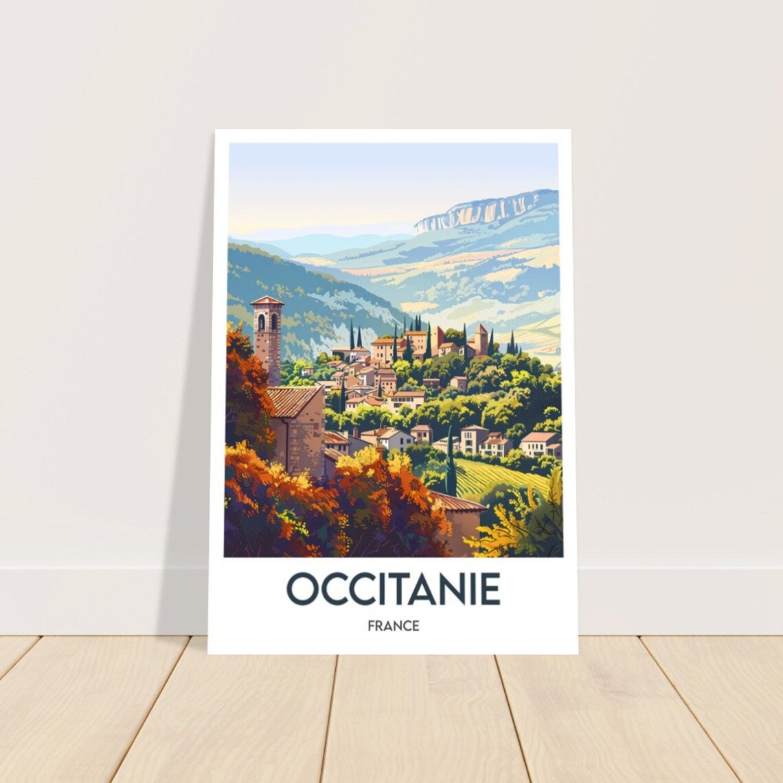 Occitanie France Travel Poster, Regional Wall Art Print - Image 2