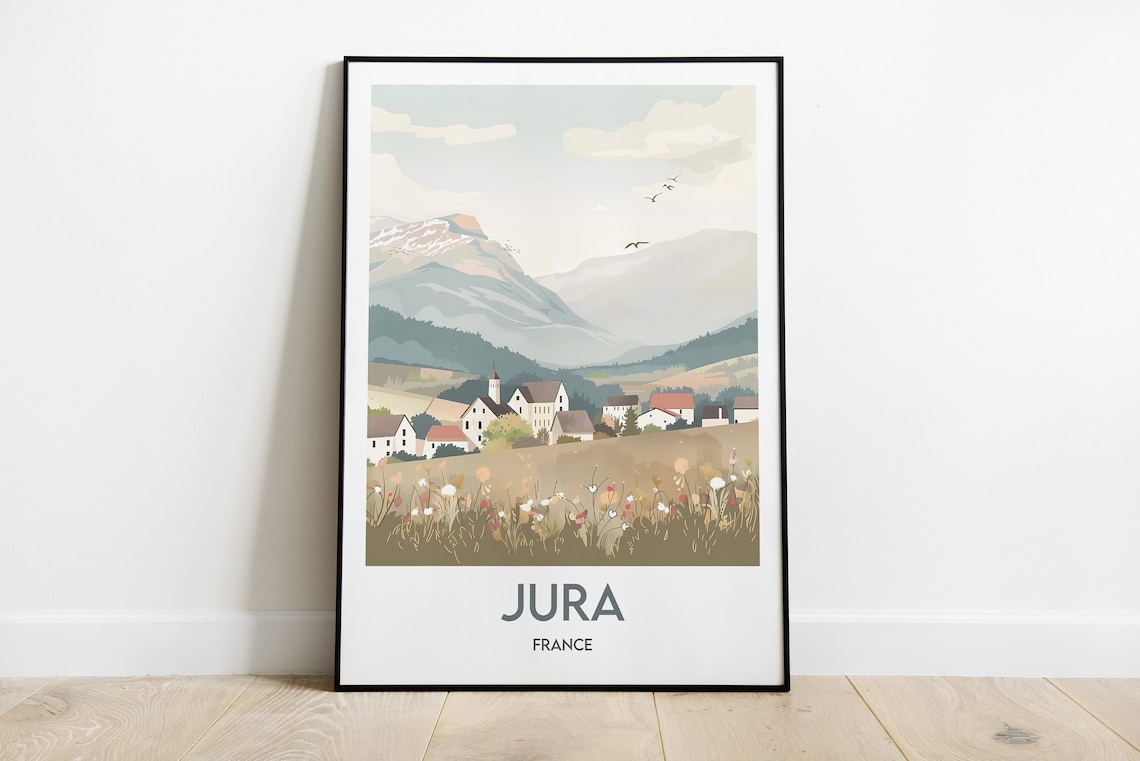 Jura Region Of France Travel Poster, Travel Poster