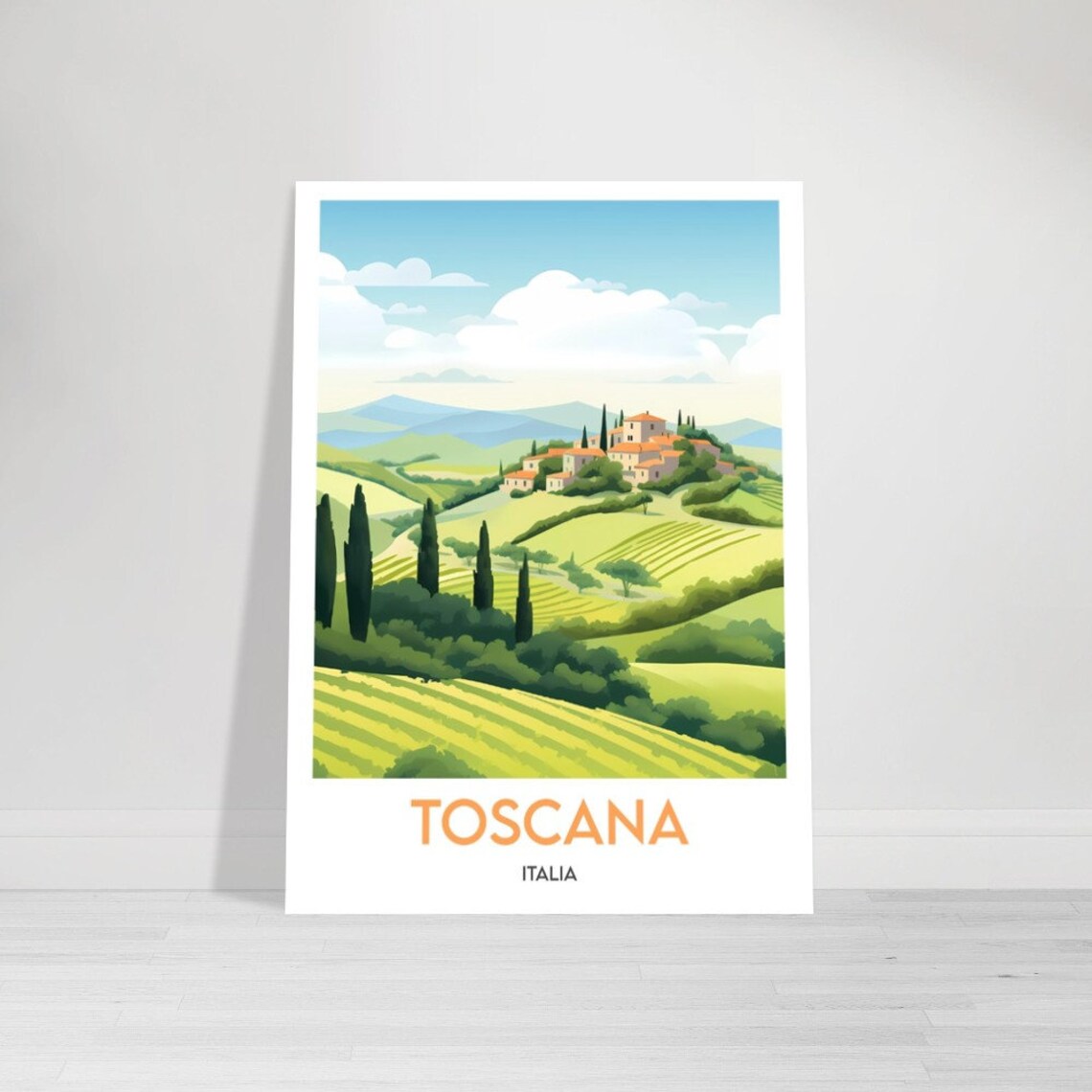 Tuscany Minimalist Travel Poster, Italy Art Print - Image 2