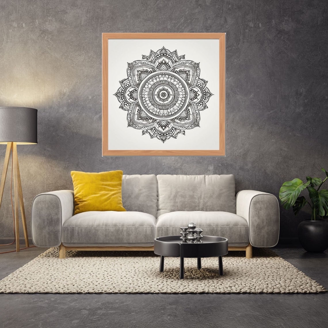 Mandala Indian Art Meditation Wall Art Spiritual Decoration Print Art Relaxing Yoga Esoteric Wall Print - Image 2
