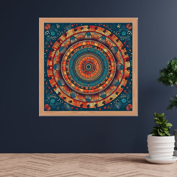 Mandala Indian Art Meditation Wall Art Spiritual Decoration Print Art Relaxing Yoga Esoteric Wall Print