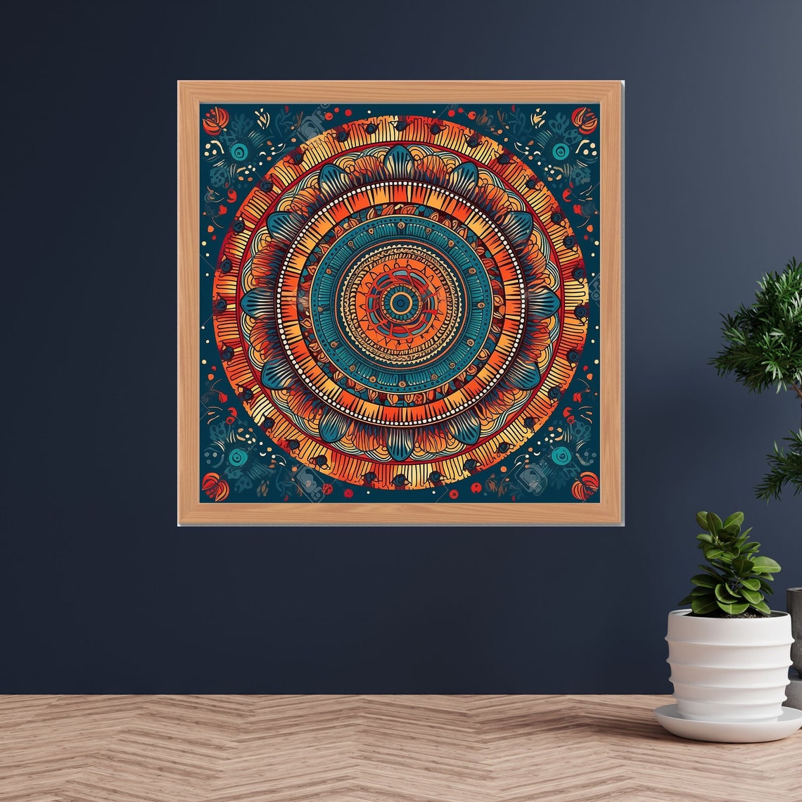 Mandala Indian Art Meditation Wall Art Spiritual Decoration Print Art Relaxing Yoga Esoteric Wall Print