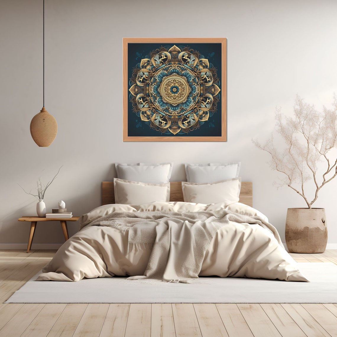 Mandala Indian Art Meditation Wall Art Spiritual Decoration Print Art Relaxing Yoga Esoteric Wall Print