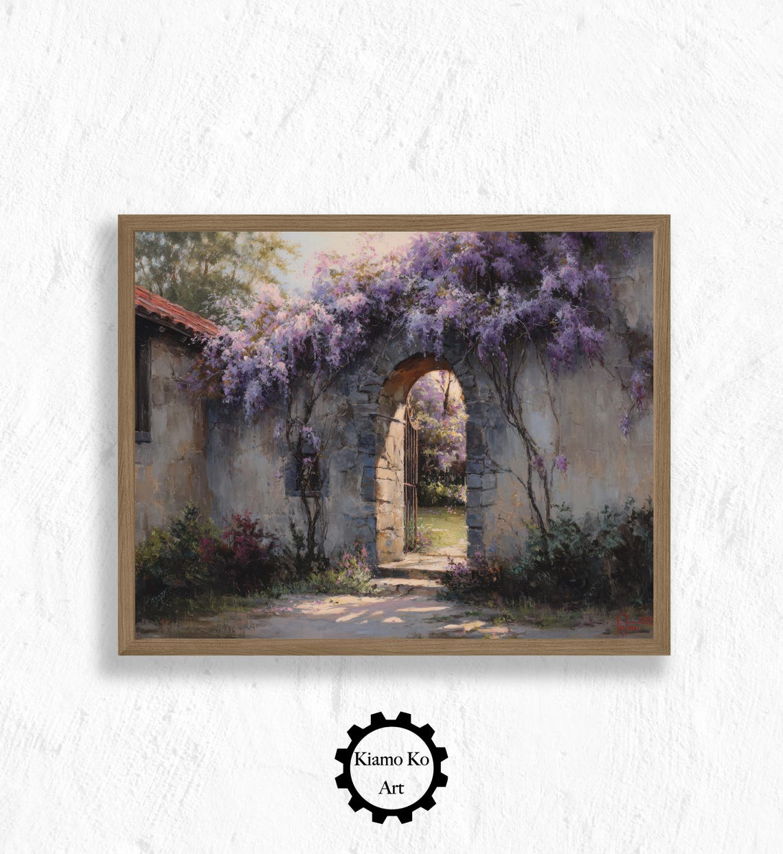 Purple Allium Flowers On A Rustic Wooden Gate Vintage Charm Poster