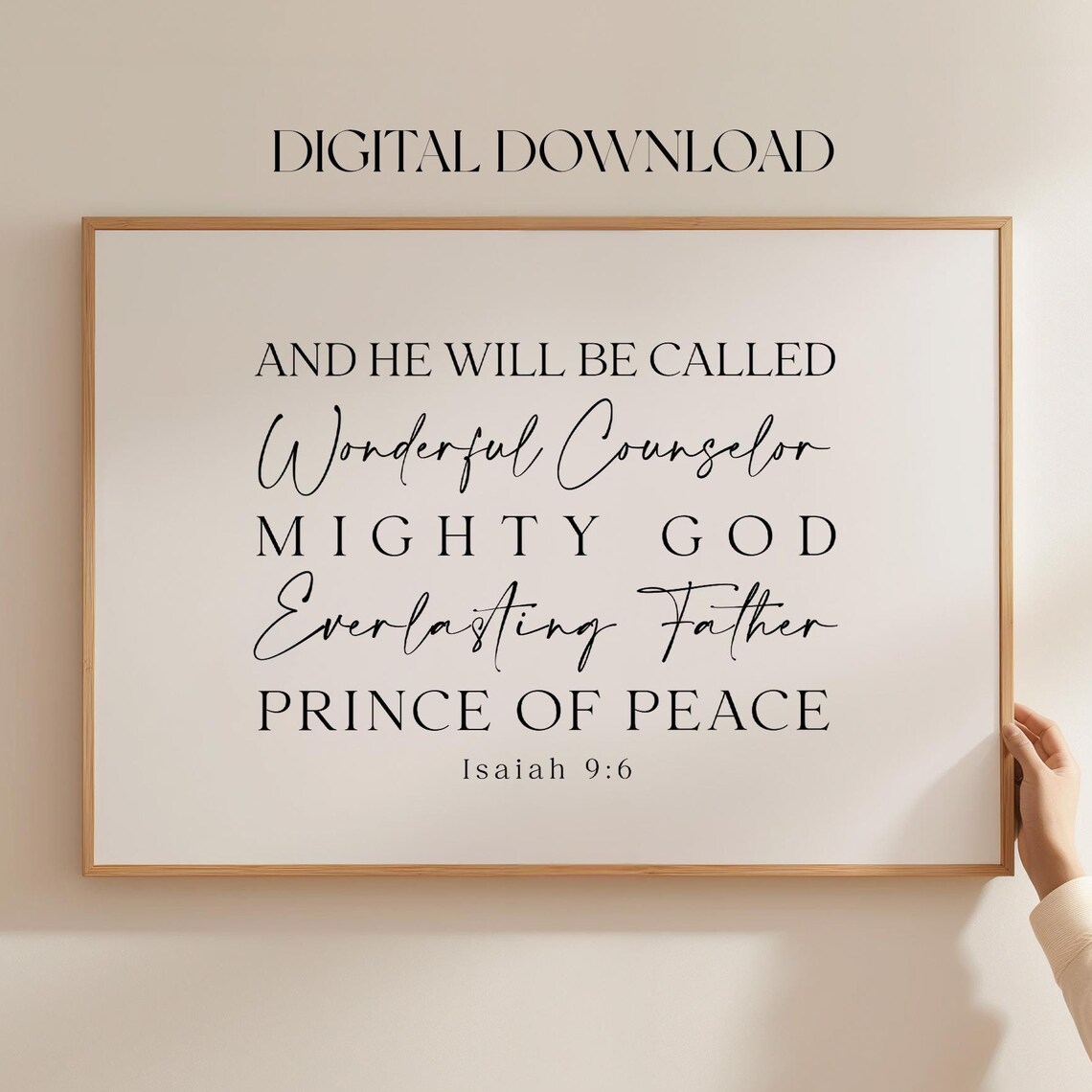 Wonderful Counselor Isaiah 9:6 Christian Art Print