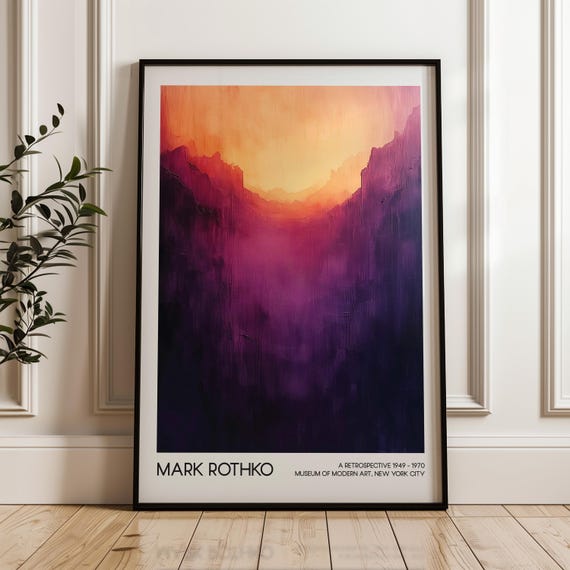 Mark Rothko Art Poster Wall Living Room Decor Abstract Home Modern Exhibition