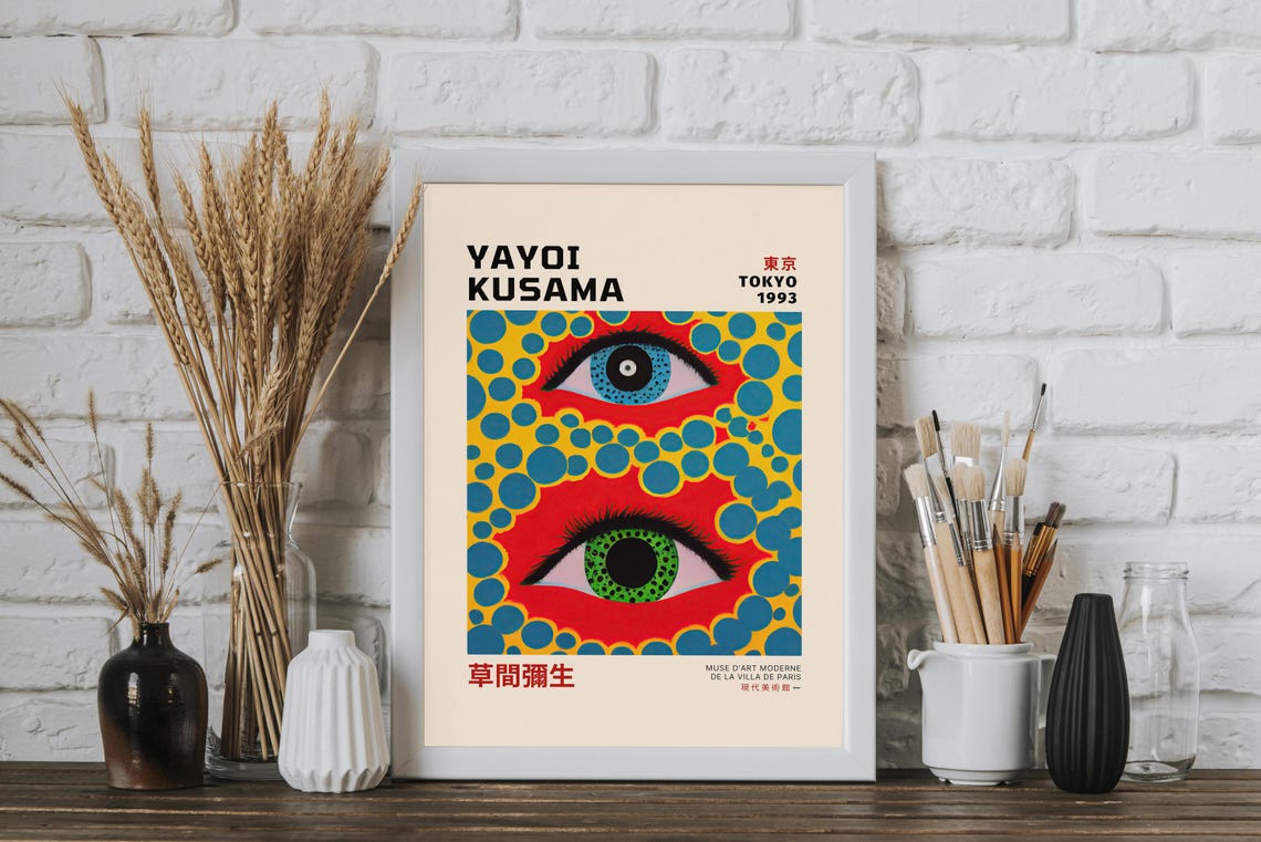 Yayoi Kusama Tokyo 1993 Pop Art Eyes Polka Dot Gallery Poster - Image 4