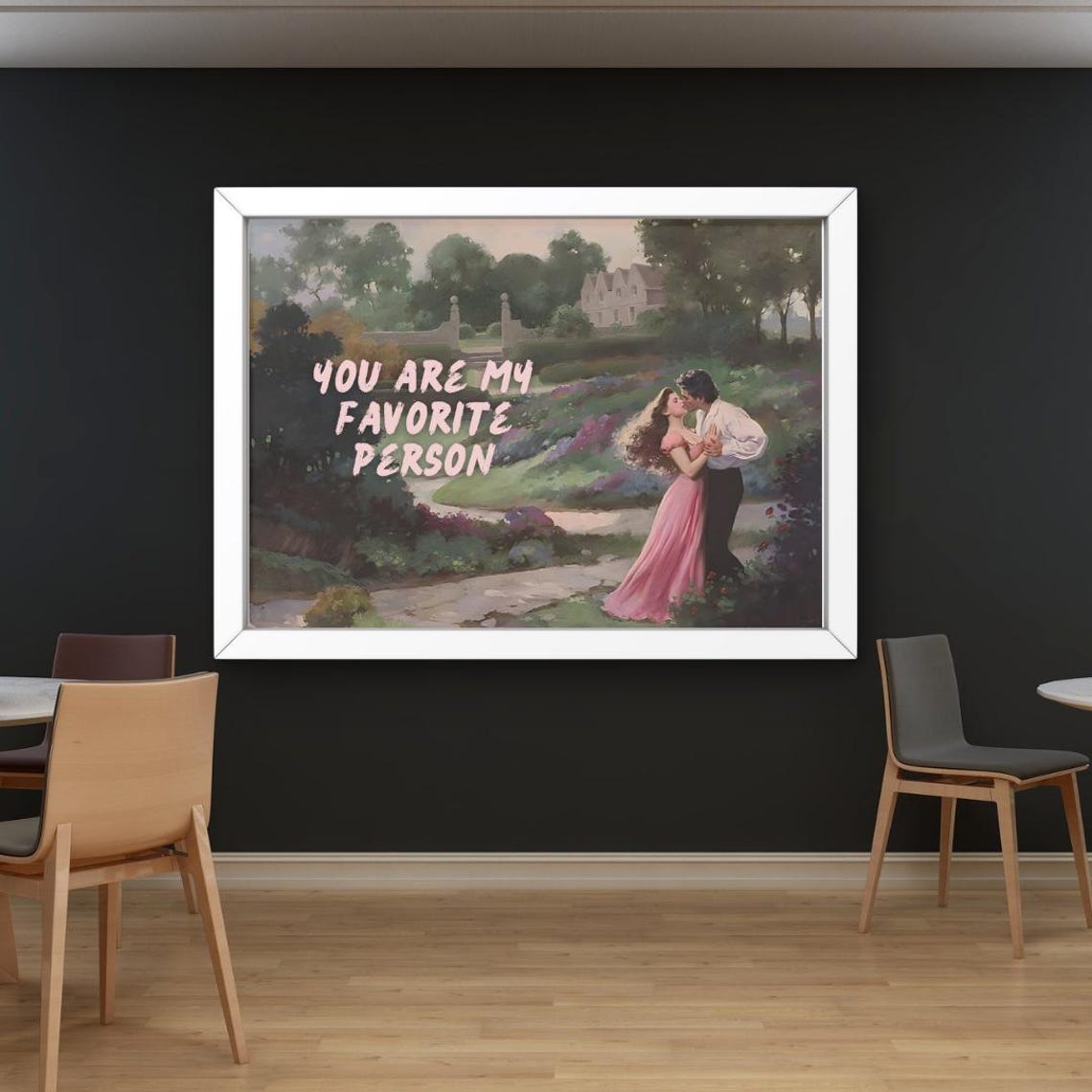 You Are My Favorite Person Romantic Garden Couple Quote Poster - Image 4