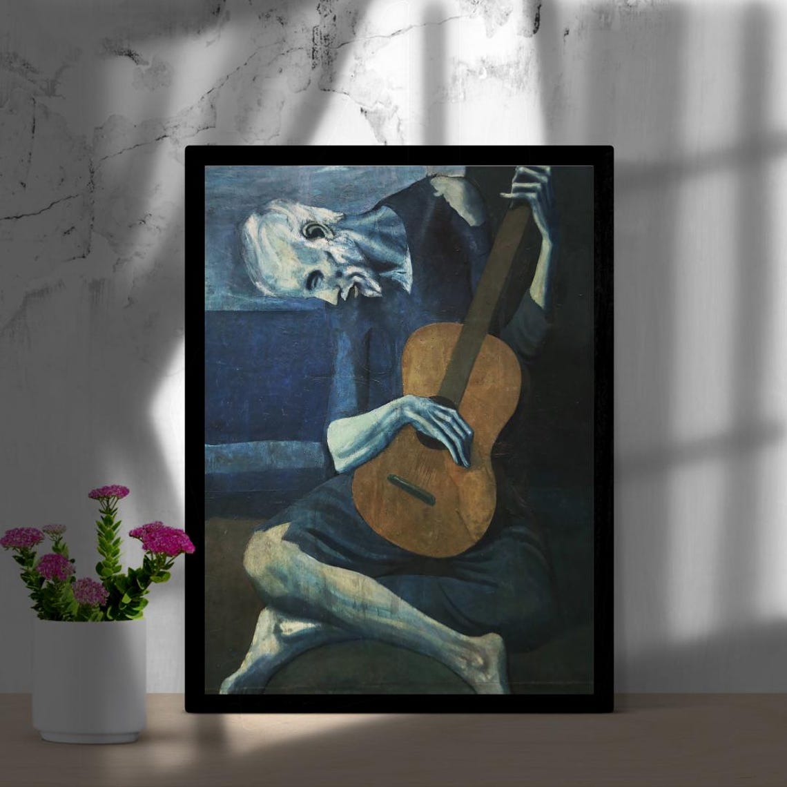 Pablo Picasso The Old Guitarist Wall Art Picasso Inspired Framed Art Pablo Picasso Decorative Gift - Image 3