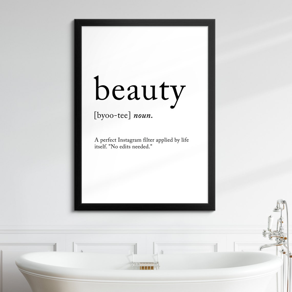 Beauty Funny Dictionary Definition Quote Minimalist Typography Poster - Image 8