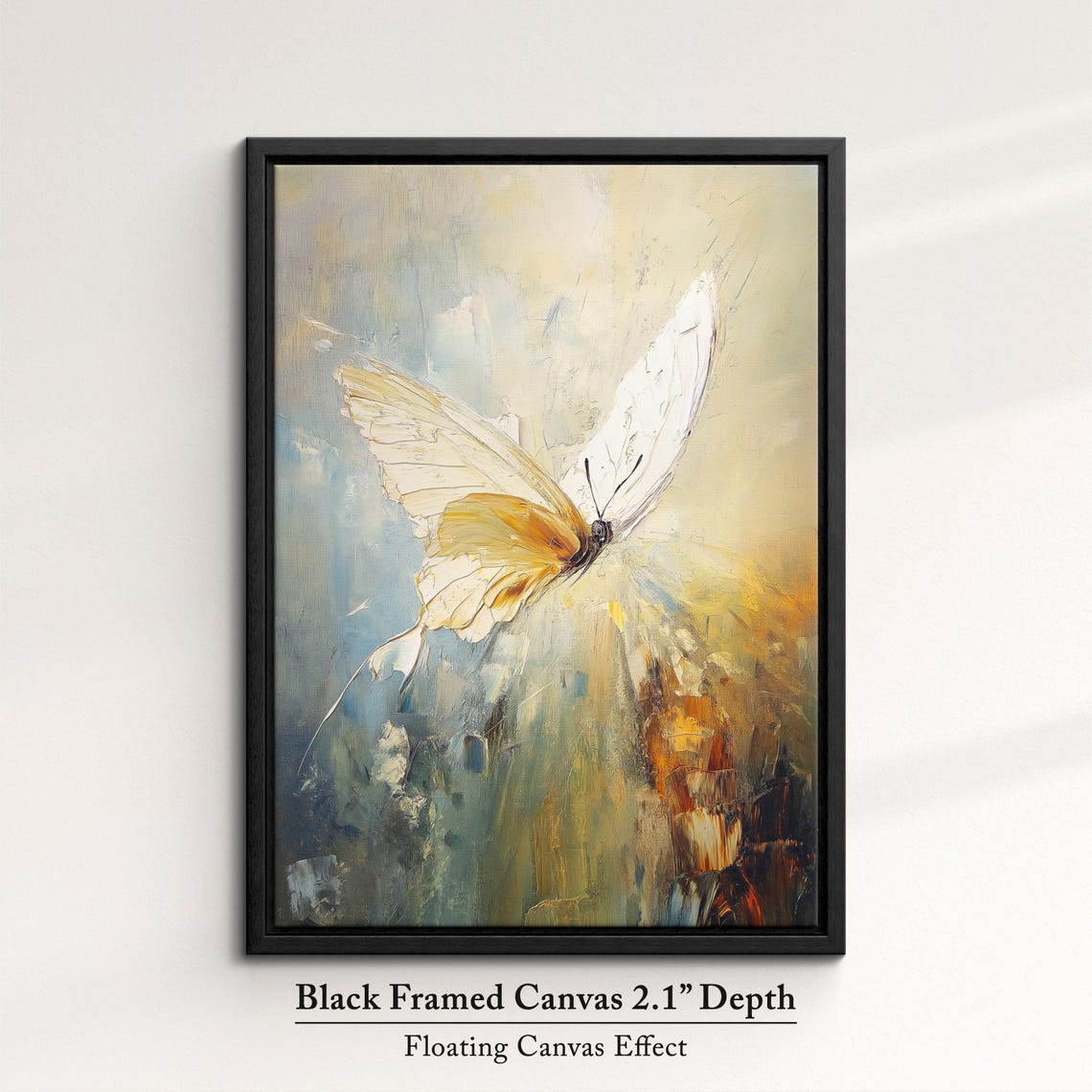 Colorful Butterfly Abstract Oil Painting Framed Print Framed Portrait Wall Art Poster Home Decor Interior Butterfly Lover Gift - Image 2