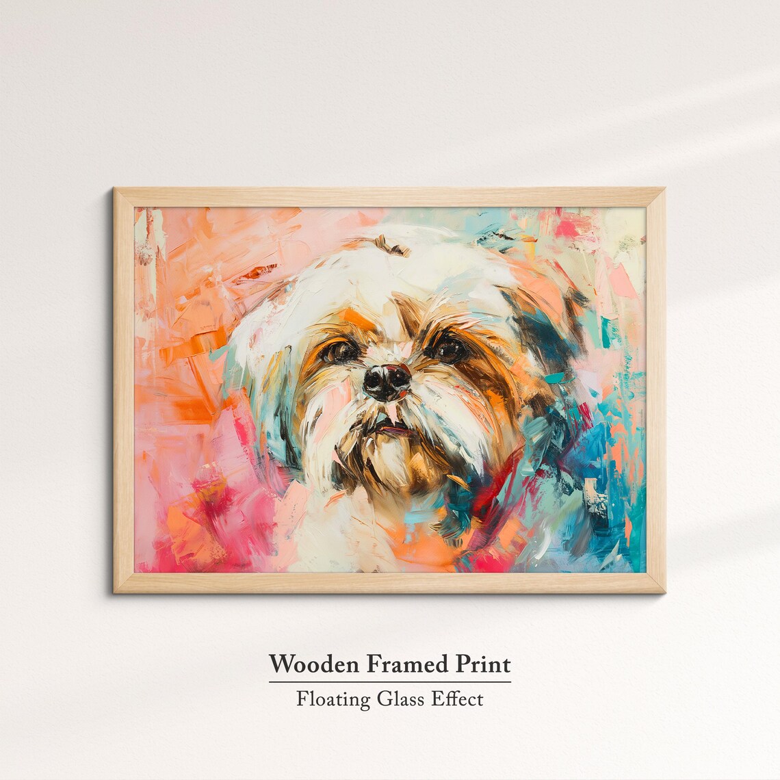 Shih Tzu Abstract Oil Painting, Dog Lover Art Print - Image 6