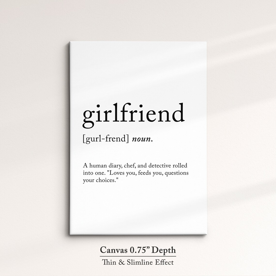 Girlfriend Minimalist Definition Quote Word Art Framed Print Framed Female Wall Art Lady Poster Feminine Home Decor Gifts For Her - Image 3