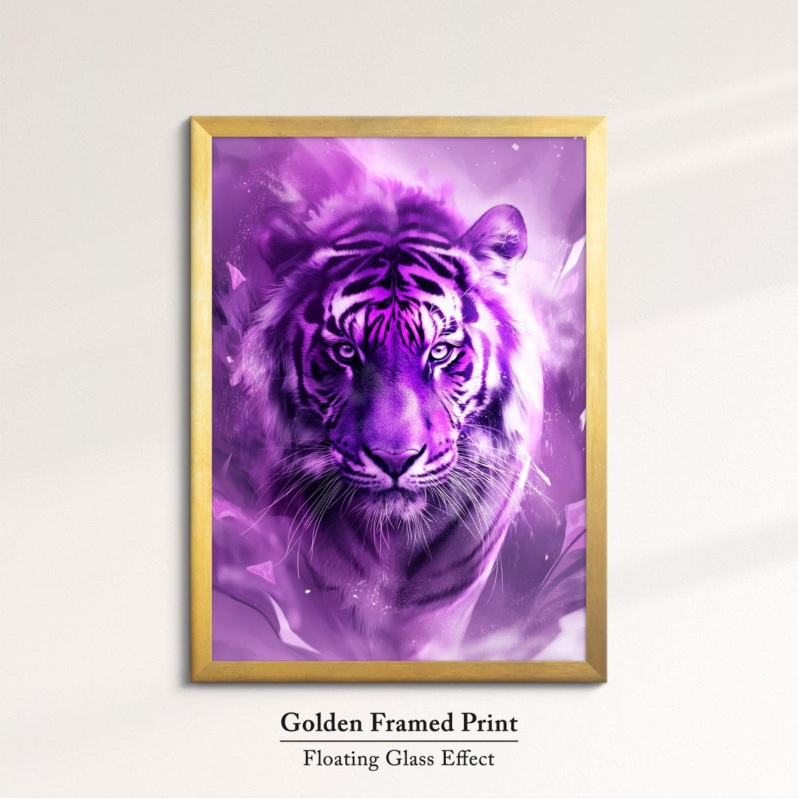 Purple Tiger Art Vibrant Framed Wall Decor Bold Wildlife Artwork Perfect For Living Room Or Bedroom Gift For Animal Lovers - Image 5