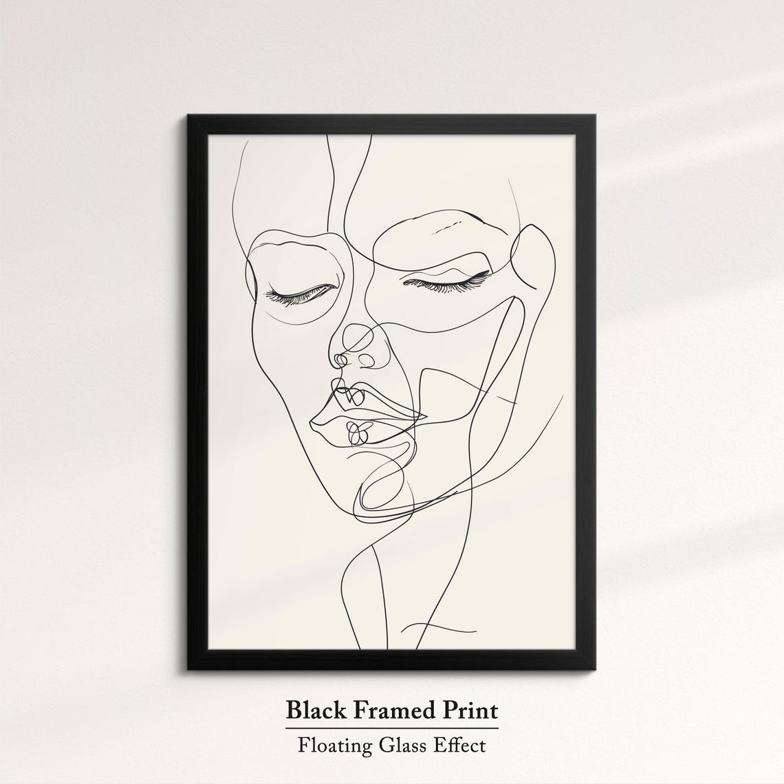 Minimalist One Line Face Abstract Art Print Serene Line Drawing Poster - Image 8