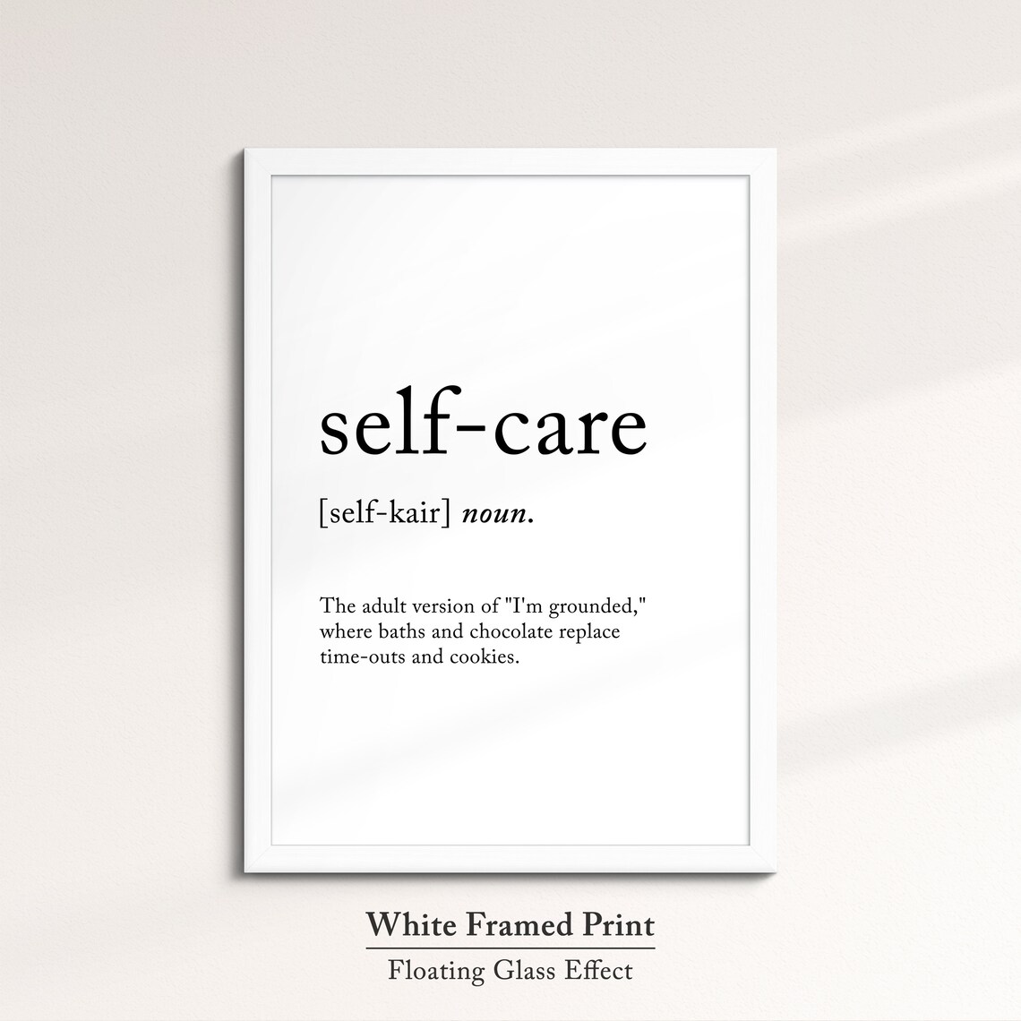 Self Care Funny Definition Dictionary Quote Minimalist Framed Print Framed Wall Art Poster Home Decor Interior Positivity Gifts - Image 7