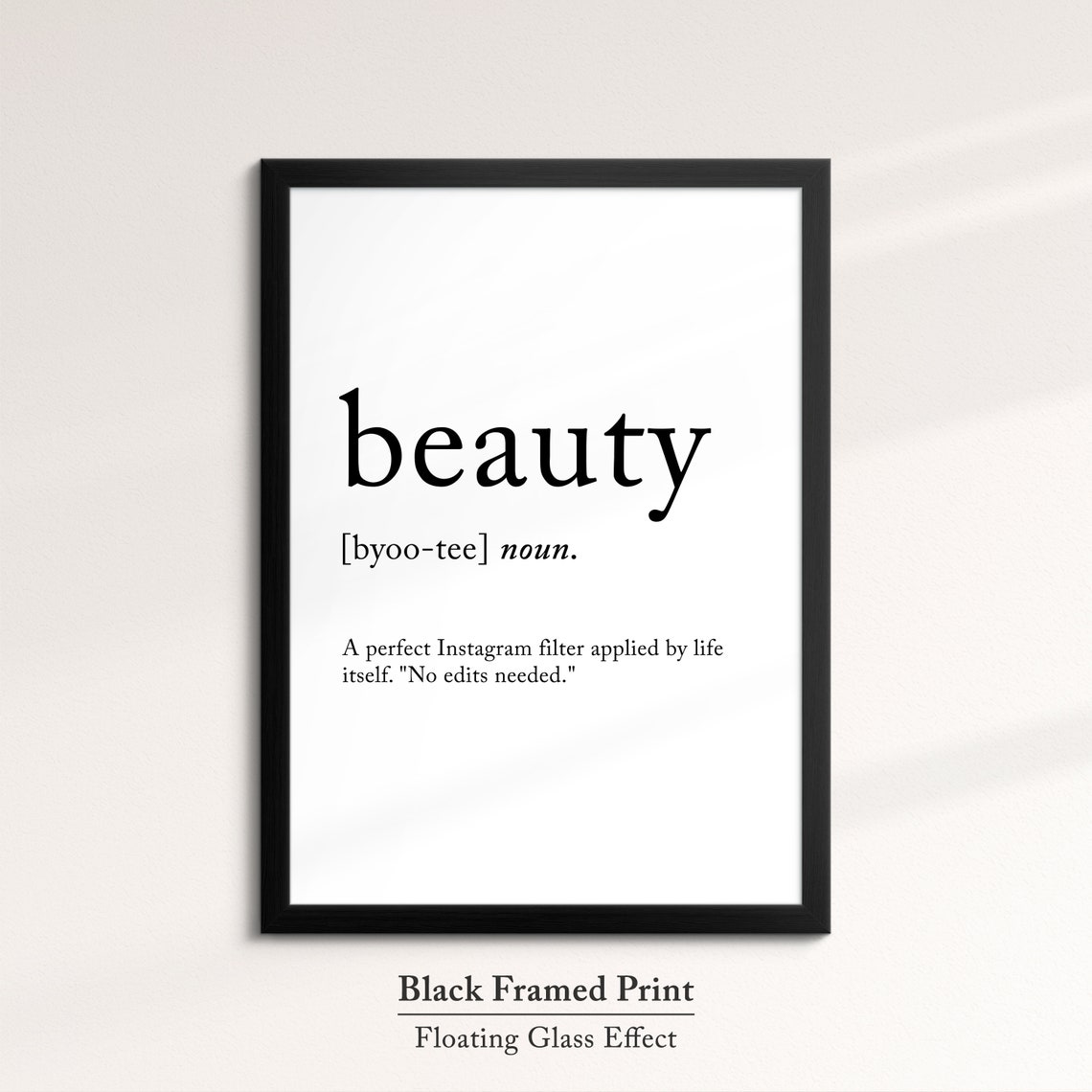 Beauty Funny Dictionary Definition Quote Minimalist Typography Poster - Image 5