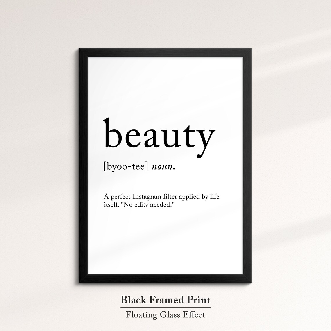 Beauty Minimalist Definition Quote Word Art Framed Print Framed Female Wall Art Lady Poster Feminine Home Decor Gifts For Her - Image 5